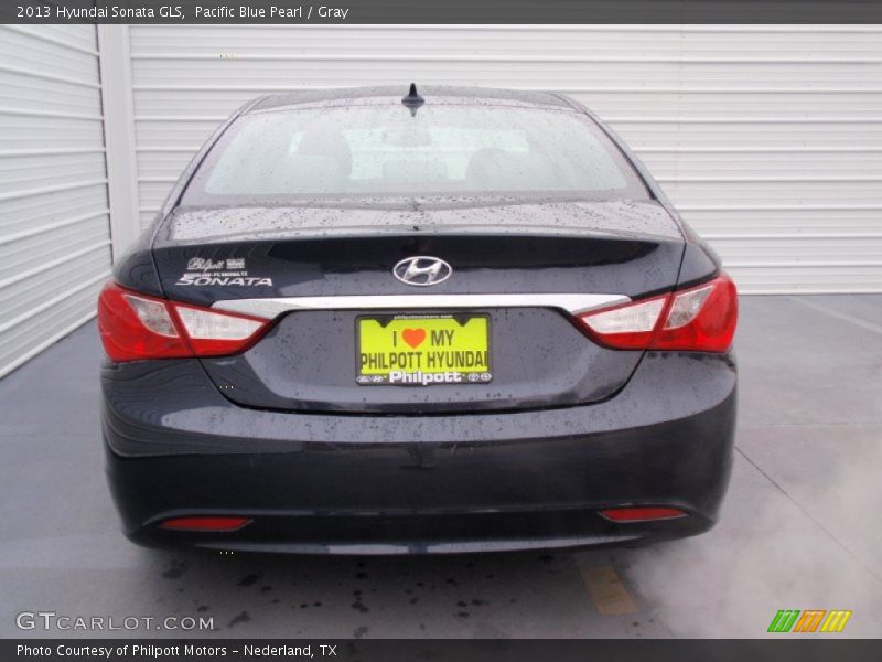 Pacific Blue Pearl / Gray 2013 Hyundai Sonata GLS
