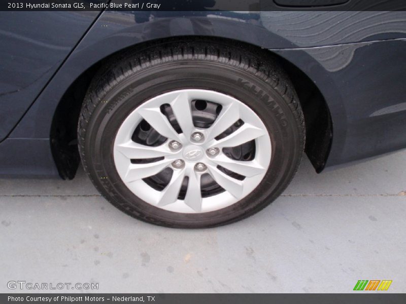 Pacific Blue Pearl / Gray 2013 Hyundai Sonata GLS