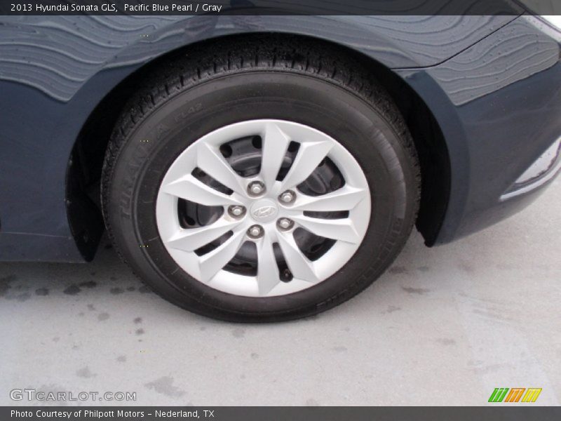 Pacific Blue Pearl / Gray 2013 Hyundai Sonata GLS