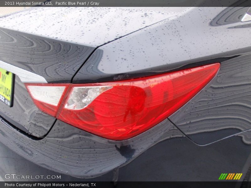 Pacific Blue Pearl / Gray 2013 Hyundai Sonata GLS