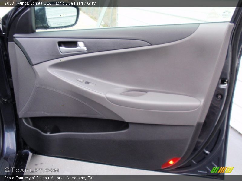 Pacific Blue Pearl / Gray 2013 Hyundai Sonata GLS