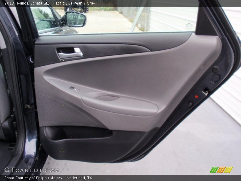 Pacific Blue Pearl / Gray 2013 Hyundai Sonata GLS