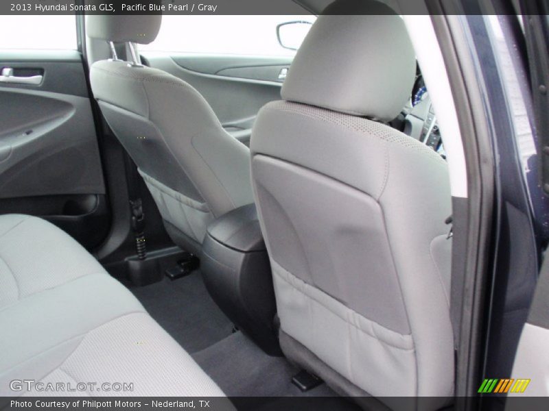 Pacific Blue Pearl / Gray 2013 Hyundai Sonata GLS