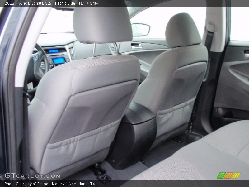 Pacific Blue Pearl / Gray 2013 Hyundai Sonata GLS