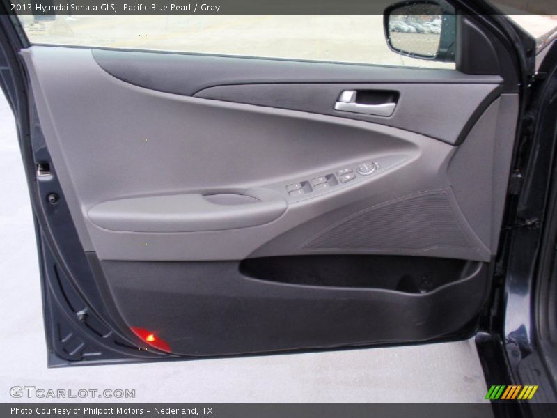 Pacific Blue Pearl / Gray 2013 Hyundai Sonata GLS