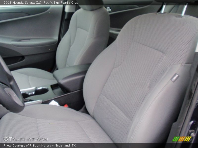 Pacific Blue Pearl / Gray 2013 Hyundai Sonata GLS