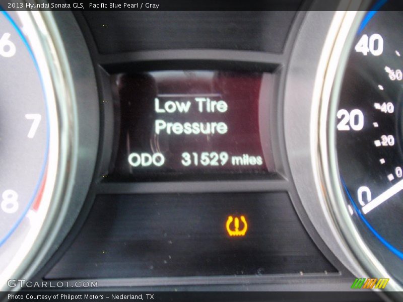 Pacific Blue Pearl / Gray 2013 Hyundai Sonata GLS