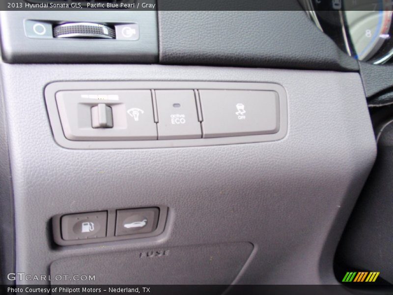 Pacific Blue Pearl / Gray 2013 Hyundai Sonata GLS