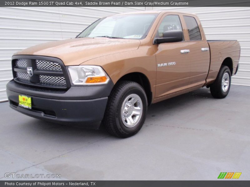 Saddle Brown Pearl / Dark Slate Gray/Medium Graystone 2012 Dodge Ram 1500 ST Quad Cab 4x4