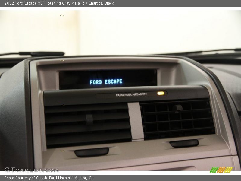 Sterling Gray Metallic / Charcoal Black 2012 Ford Escape XLT