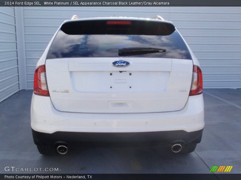 White Platinum / SEL Appearance Charcoal Black Leather/Gray Alcantara 2014 Ford Edge SEL