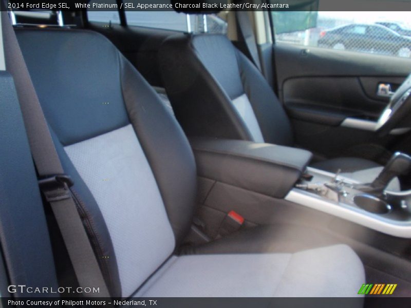 White Platinum / SEL Appearance Charcoal Black Leather/Gray Alcantara 2014 Ford Edge SEL