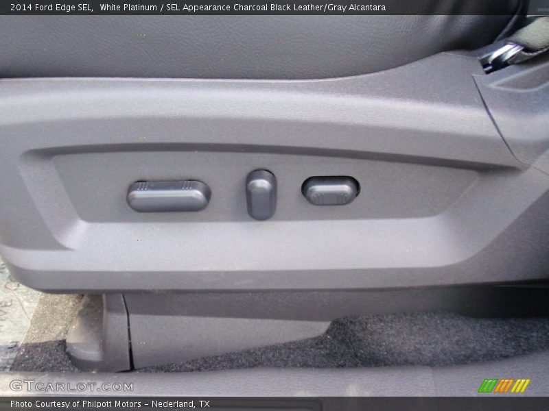 White Platinum / SEL Appearance Charcoal Black Leather/Gray Alcantara 2014 Ford Edge SEL