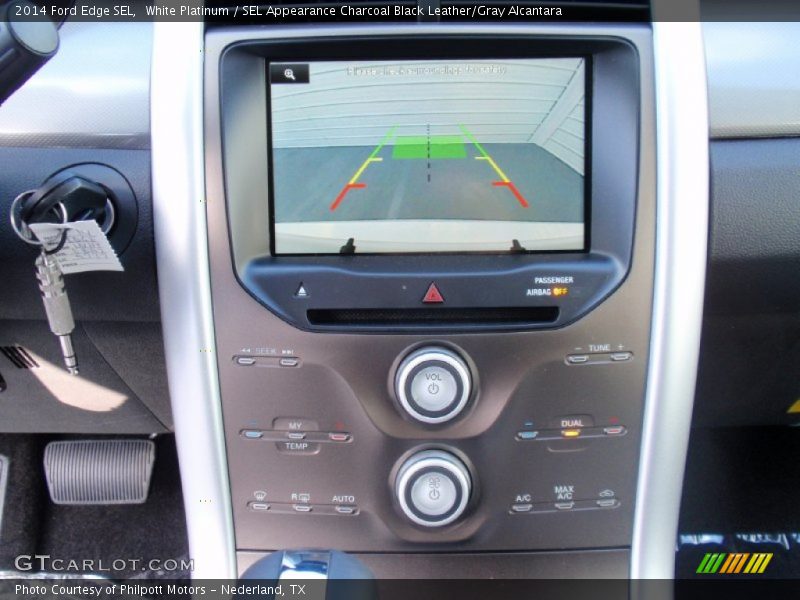 White Platinum / SEL Appearance Charcoal Black Leather/Gray Alcantara 2014 Ford Edge SEL