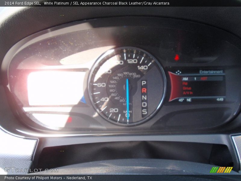 White Platinum / SEL Appearance Charcoal Black Leather/Gray Alcantara 2014 Ford Edge SEL