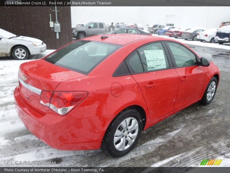 Red Hot / Jet Black/Medium Titanium 2014 Chevrolet Cruze LS