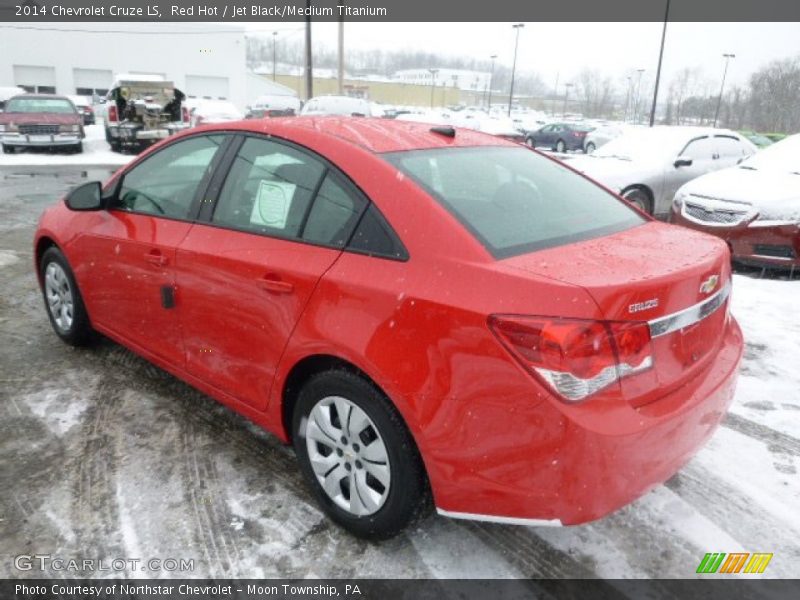 Red Hot / Jet Black/Medium Titanium 2014 Chevrolet Cruze LS