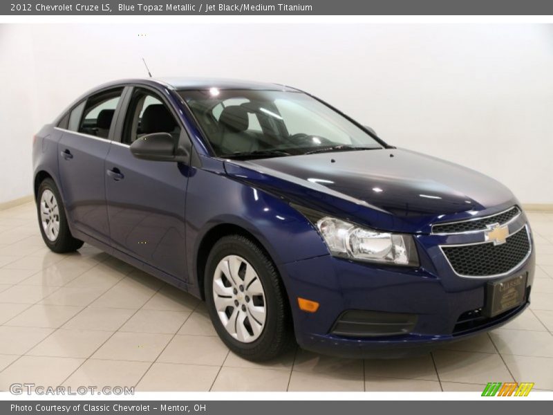 Blue Topaz Metallic / Jet Black/Medium Titanium 2012 Chevrolet Cruze LS