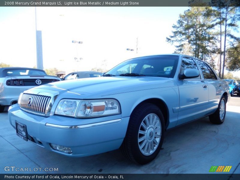 Light Ice Blue Metallic / Medium Light Stone 2008 Mercury Grand Marquis LS