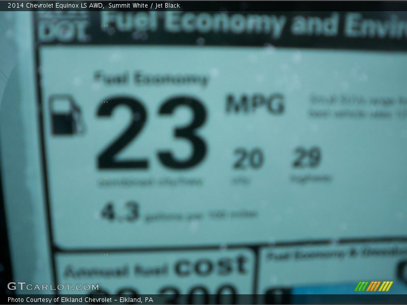 Summit White / Jet Black 2014 Chevrolet Equinox LS AWD