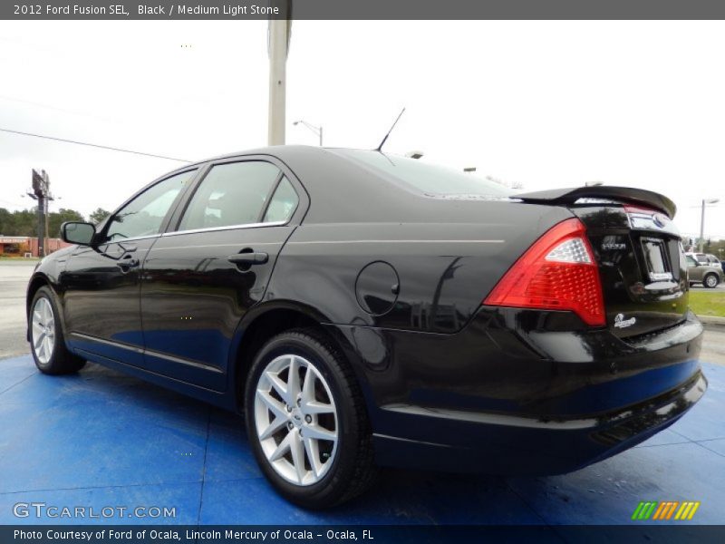 Black / Medium Light Stone 2012 Ford Fusion SEL