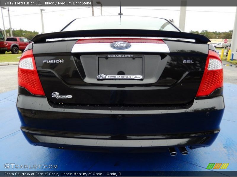 Black / Medium Light Stone 2012 Ford Fusion SEL