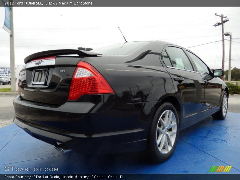 Black / Medium Light Stone 2012 Ford Fusion SEL