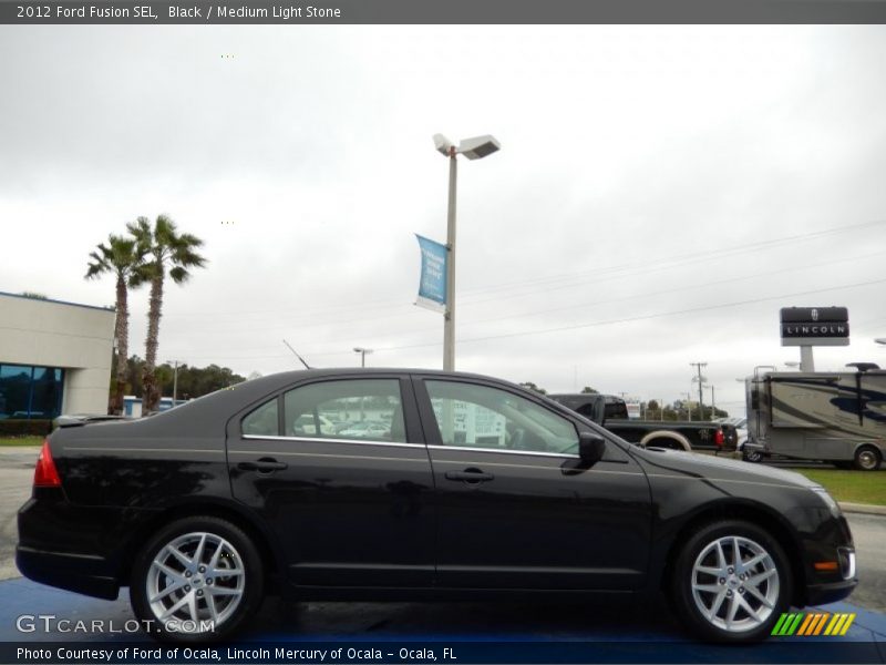 Black / Medium Light Stone 2012 Ford Fusion SEL