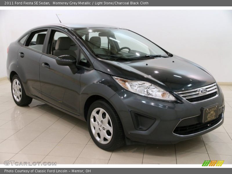 Monterey Grey Metallic / Light Stone/Charcoal Black Cloth 2011 Ford Fiesta SE Sedan