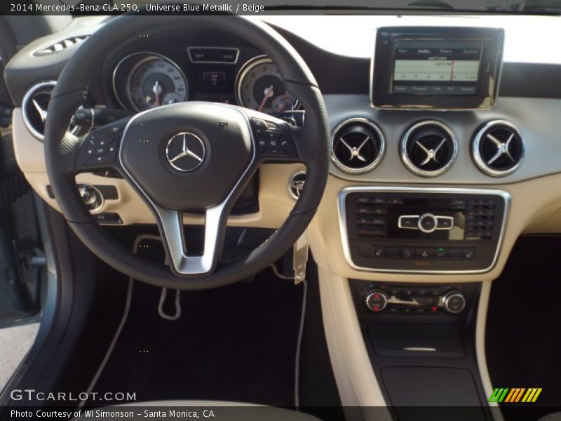 Universe Blue Metallic / Beige 2014 Mercedes-Benz CLA 250