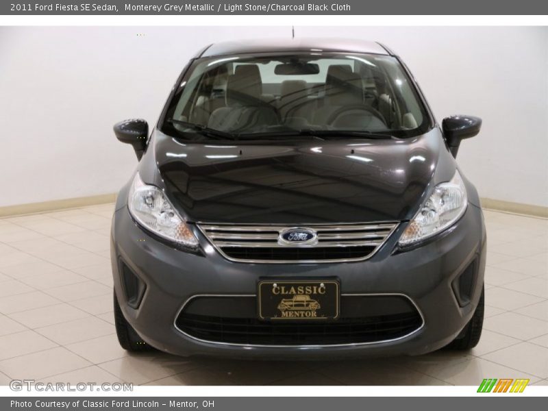 Monterey Grey Metallic / Light Stone/Charcoal Black Cloth 2011 Ford Fiesta SE Sedan