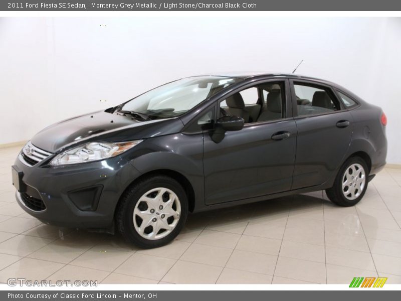 Monterey Grey Metallic / Light Stone/Charcoal Black Cloth 2011 Ford Fiesta SE Sedan