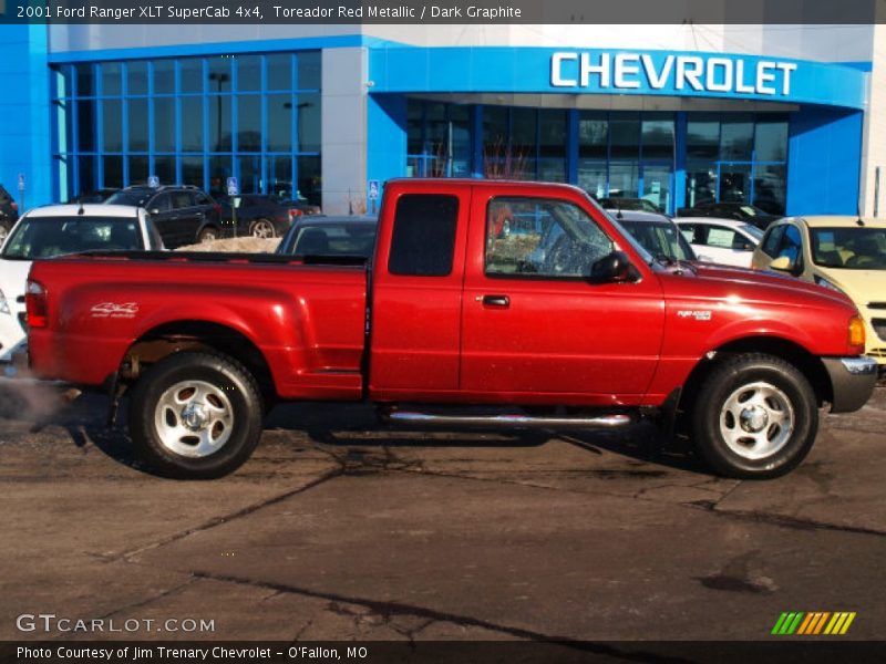 Toreador Red Metallic / Dark Graphite 2001 Ford Ranger XLT SuperCab 4x4
