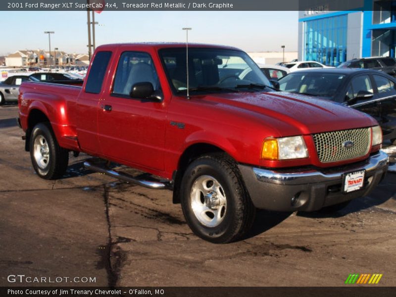 Toreador Red Metallic / Dark Graphite 2001 Ford Ranger XLT SuperCab 4x4