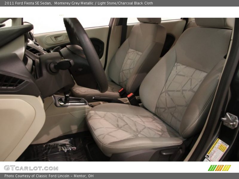 Monterey Grey Metallic / Light Stone/Charcoal Black Cloth 2011 Ford Fiesta SE Sedan