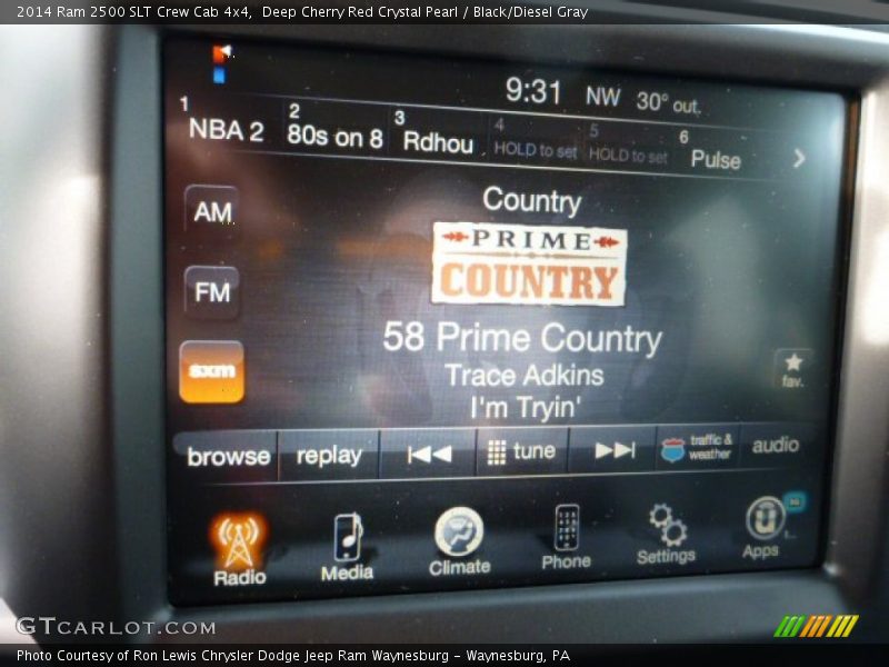 Deep Cherry Red Crystal Pearl / Black/Diesel Gray 2014 Ram 2500 SLT Crew Cab 4x4