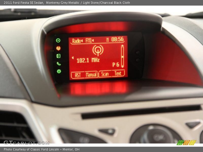Monterey Grey Metallic / Light Stone/Charcoal Black Cloth 2011 Ford Fiesta SE Sedan