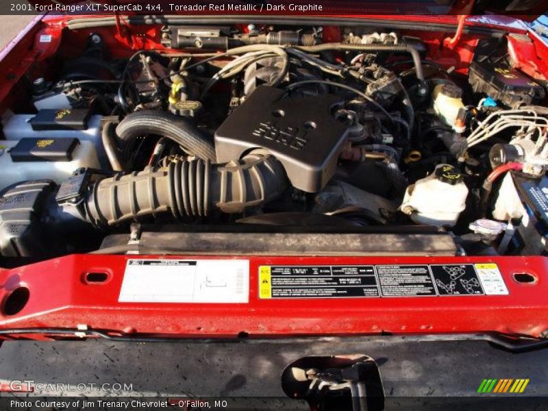 Toreador Red Metallic / Dark Graphite 2001 Ford Ranger XLT SuperCab 4x4