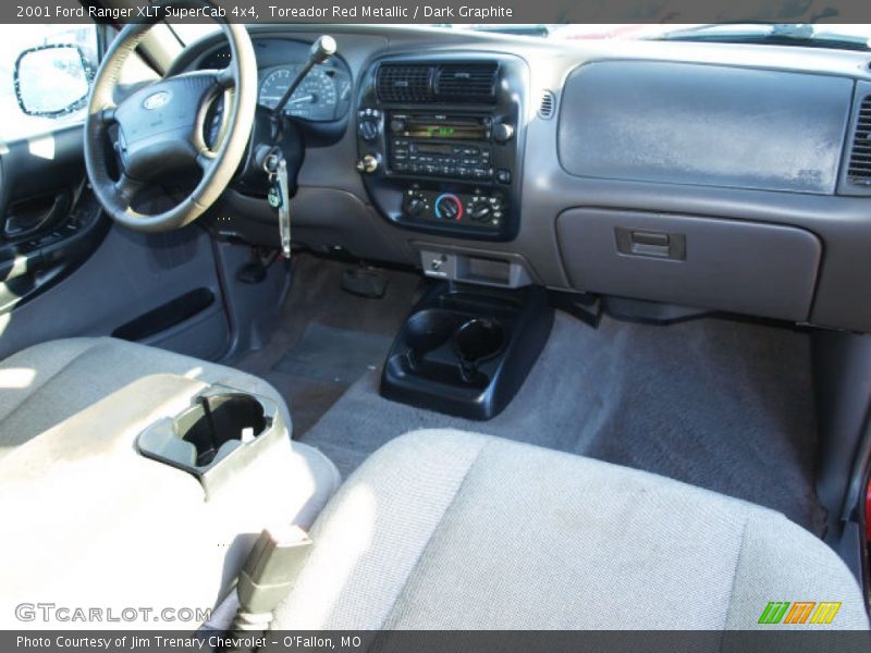 Toreador Red Metallic / Dark Graphite 2001 Ford Ranger XLT SuperCab 4x4