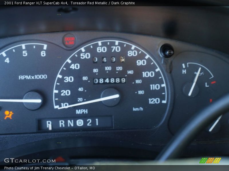 Toreador Red Metallic / Dark Graphite 2001 Ford Ranger XLT SuperCab 4x4