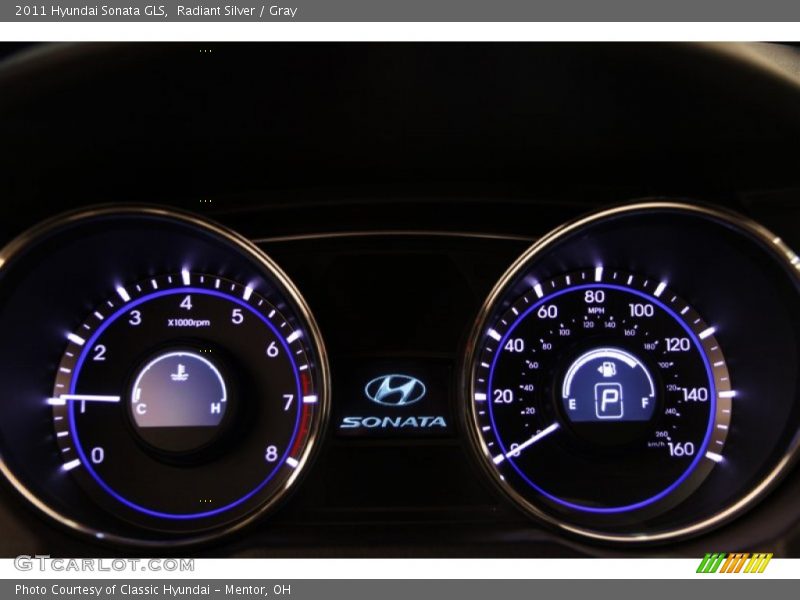 Radiant Silver / Gray 2011 Hyundai Sonata GLS