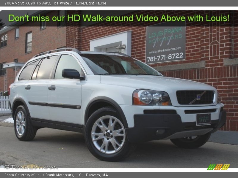 Ice White / Taupe/Light Taupe 2004 Volvo XC90 T6 AWD