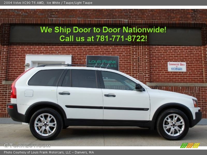 Ice White / Taupe/Light Taupe 2004 Volvo XC90 T6 AWD