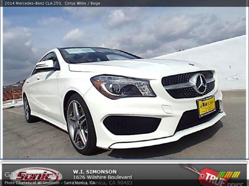 Cirrus White / Beige 2014 Mercedes-Benz CLA 250