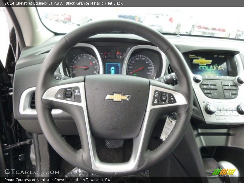 Black Granite Metallic / Jet Black 2014 Chevrolet Equinox LT AWD