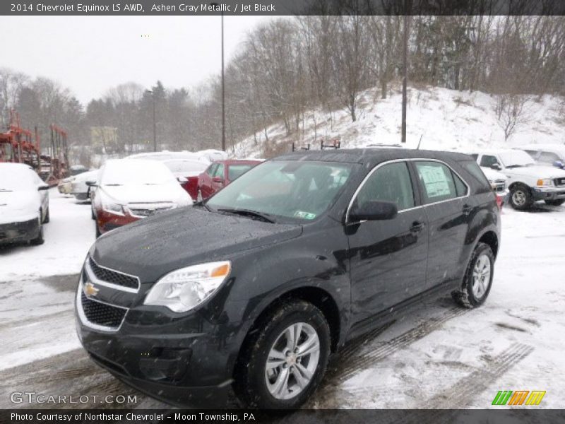 Ashen Gray Metallic / Jet Black 2014 Chevrolet Equinox LS AWD