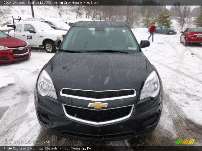 Ashen Gray Metallic / Jet Black 2014 Chevrolet Equinox LS AWD
