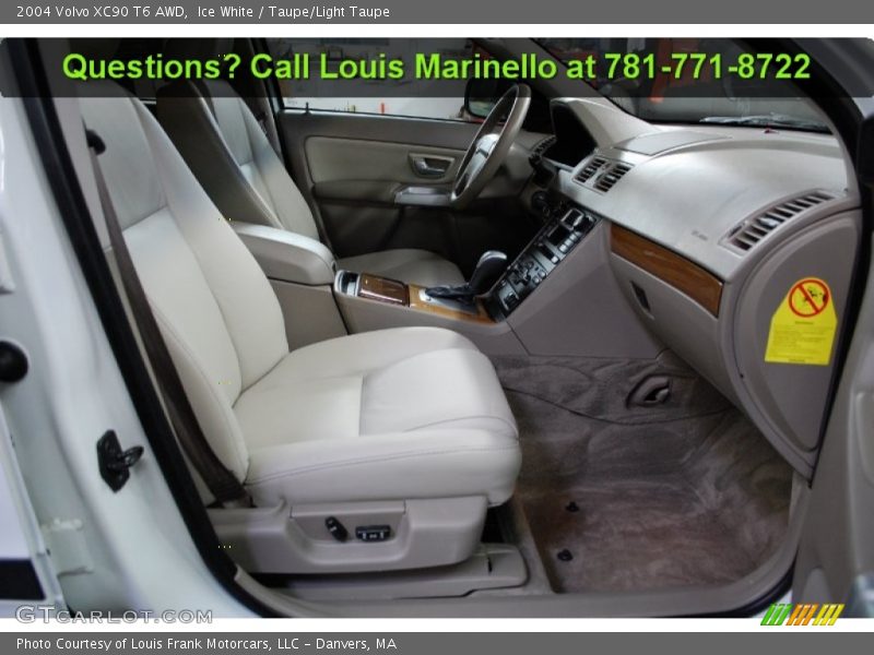 Ice White / Taupe/Light Taupe 2004 Volvo XC90 T6 AWD