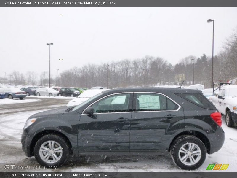 Ashen Gray Metallic / Jet Black 2014 Chevrolet Equinox LS AWD