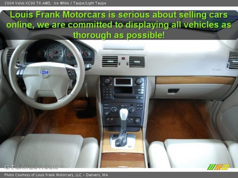 Ice White / Taupe/Light Taupe 2004 Volvo XC90 T6 AWD